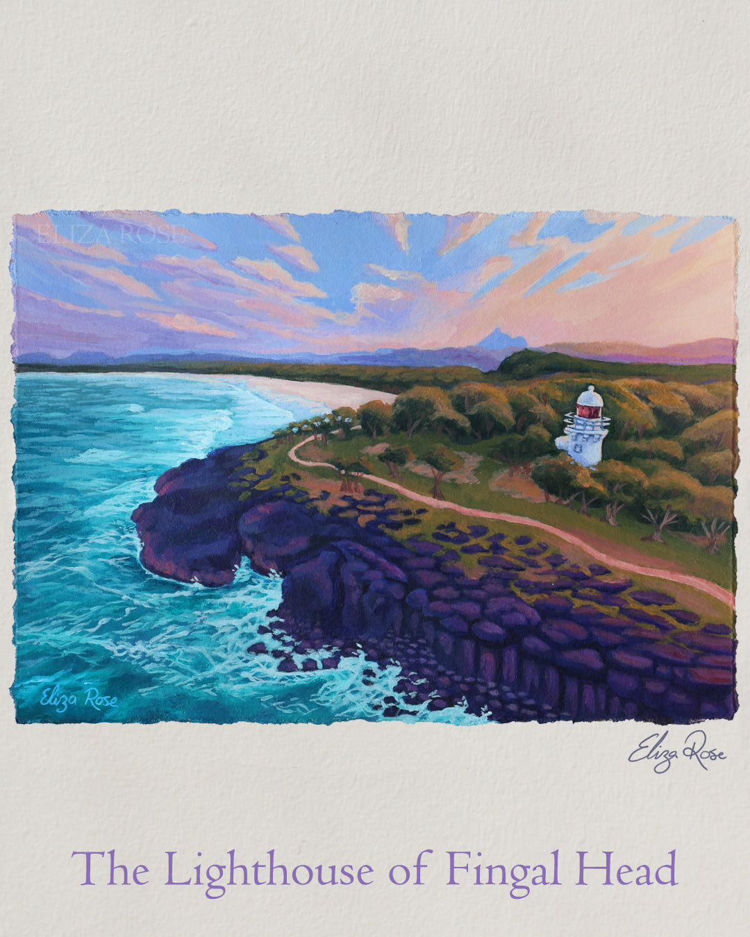 The Lighthouse of Fingal Head || Original Acrylic Painting