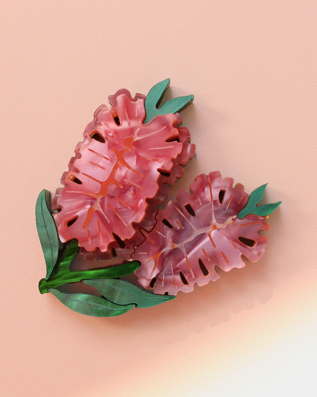 Hot Pink Bottlebrush Brooch