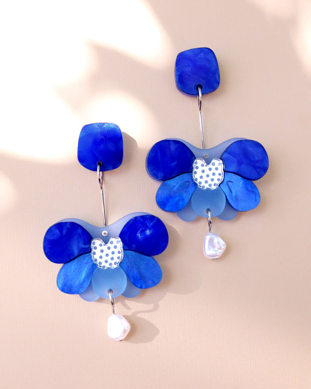 Petal Pop Earrings || Cobalt Blue