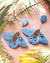 Bonnie Moth Earrings || Sea Glass Blue