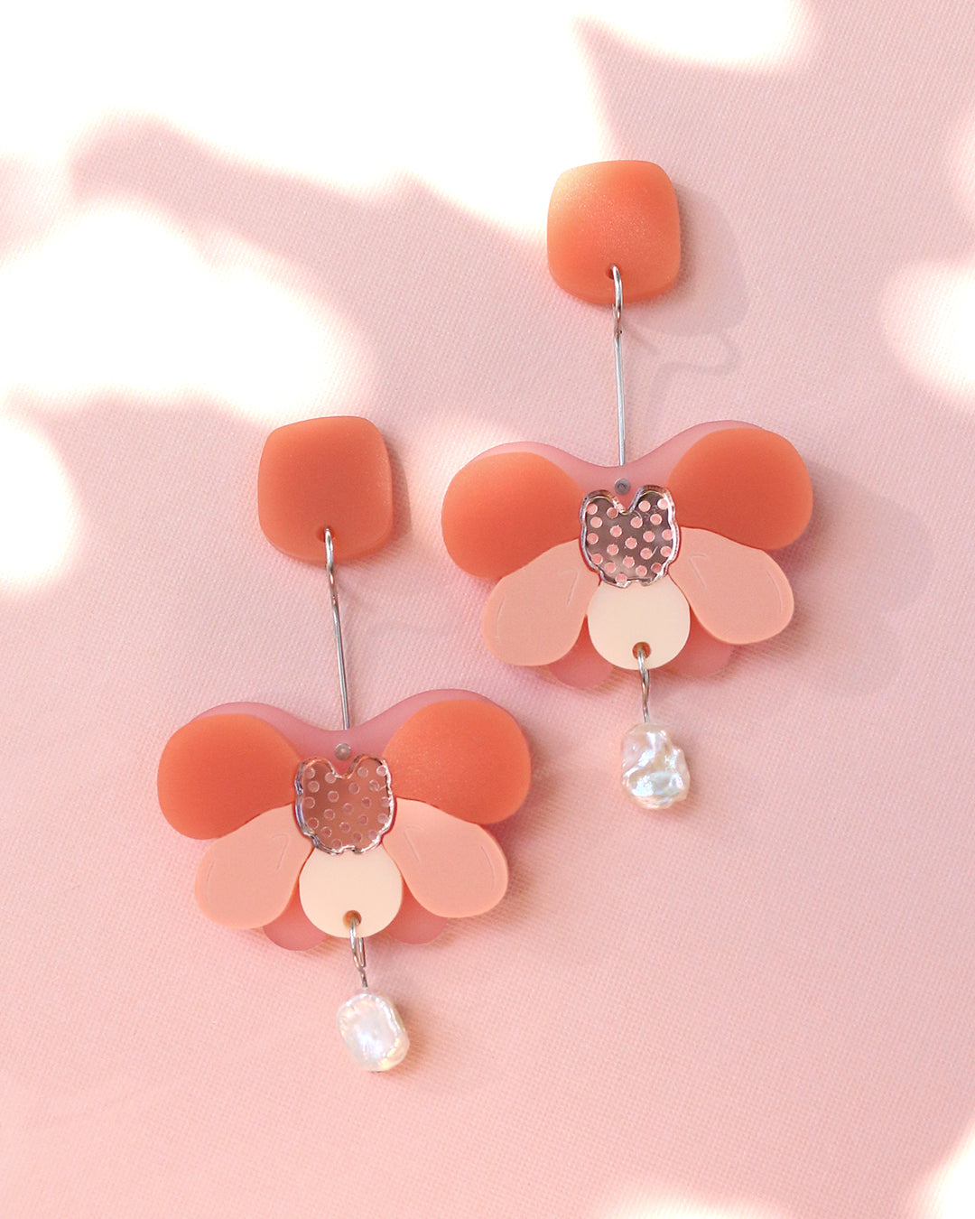 Petal Pop Earrings || Peaches & Cream