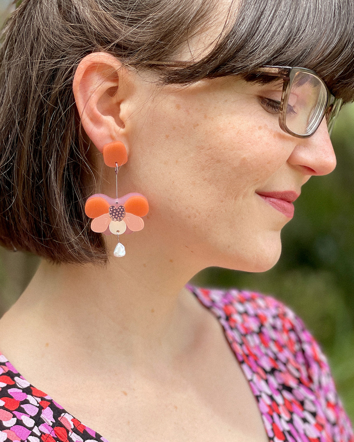 Petal Pop Earrings || Peaches & Cream