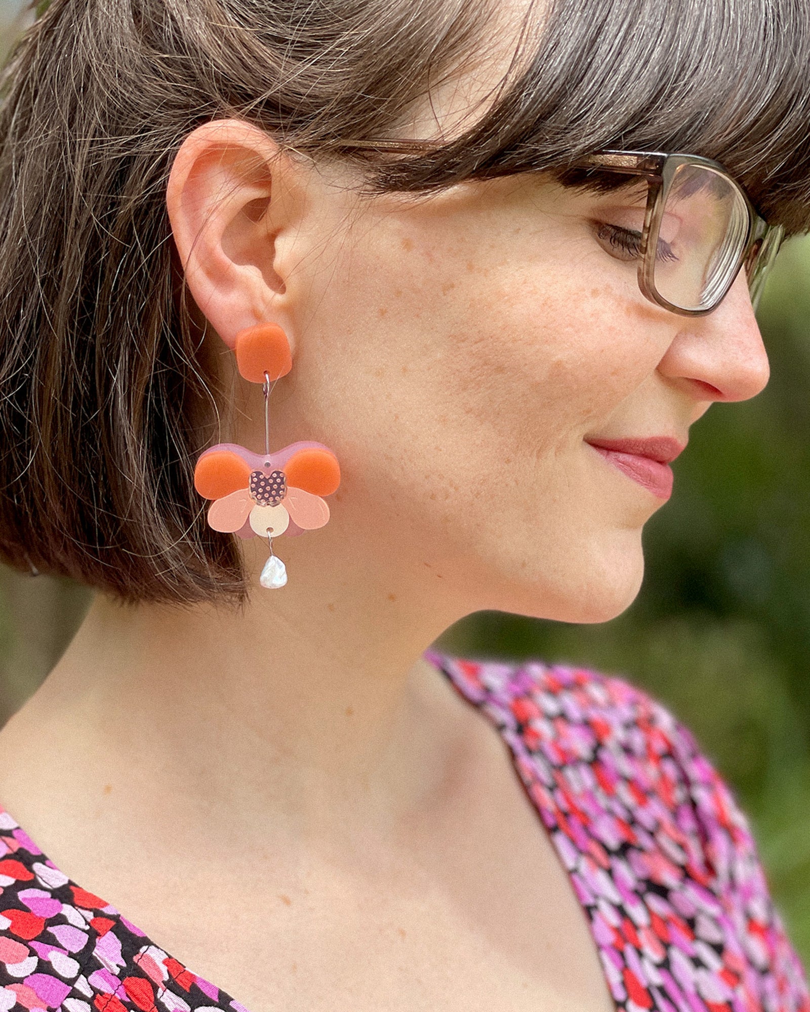 Petal Pop Earrings || Peaches & Cream