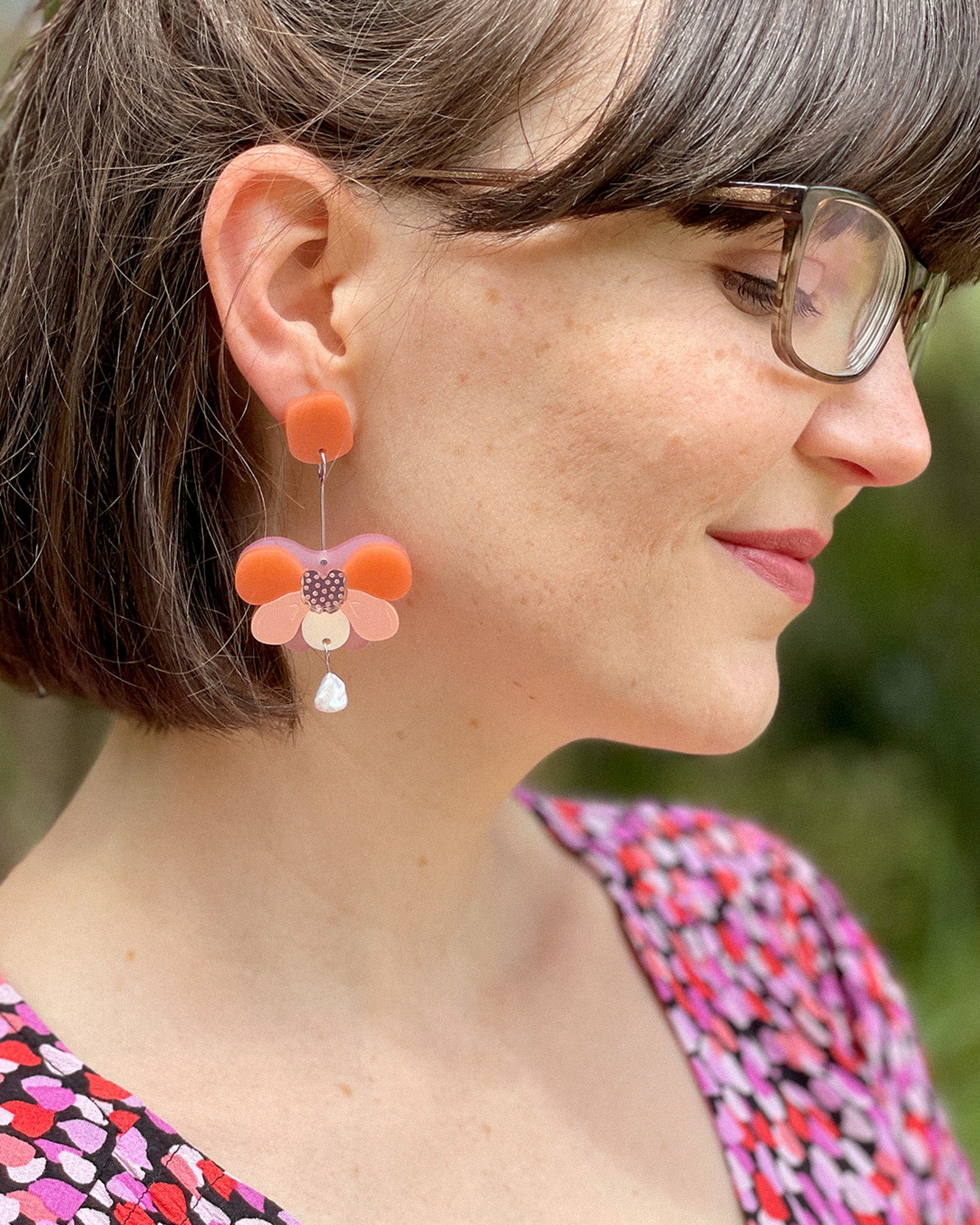 Petal Pop Earrings || Peaches & Cream