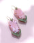 Pink Champagne Bottlebrush Hoop Earrings