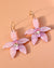Pink Fairy Orchid Hoop Earrings