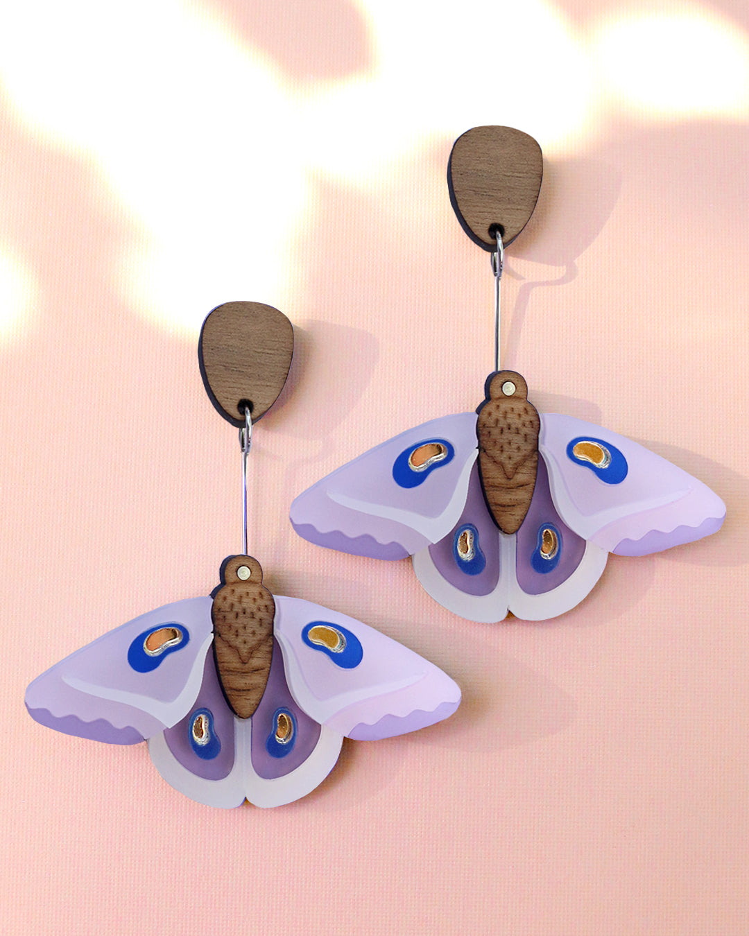 Bonnie Moth Earrings || Lavender Haze