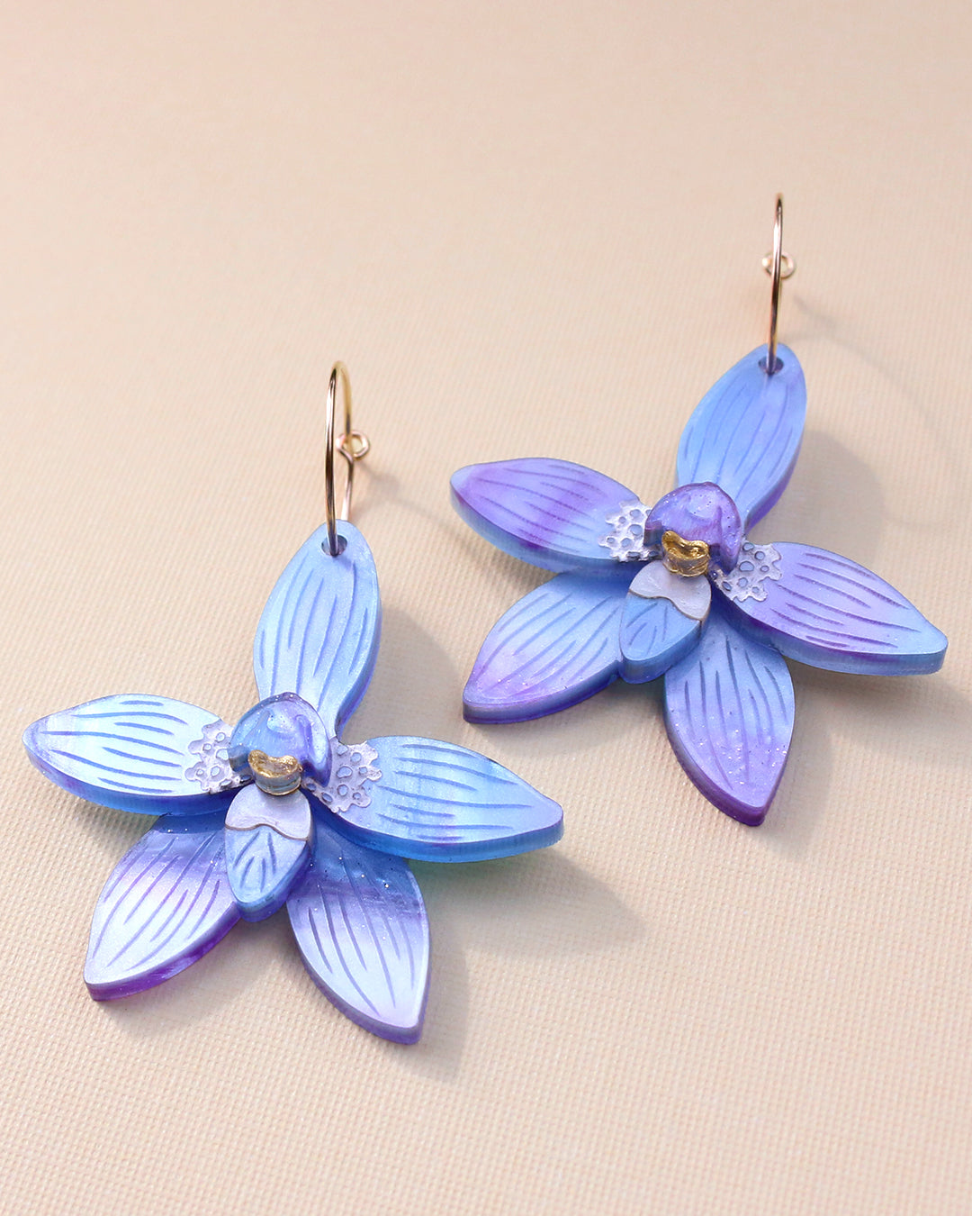 Waxlip Orchid Dangle Earrings