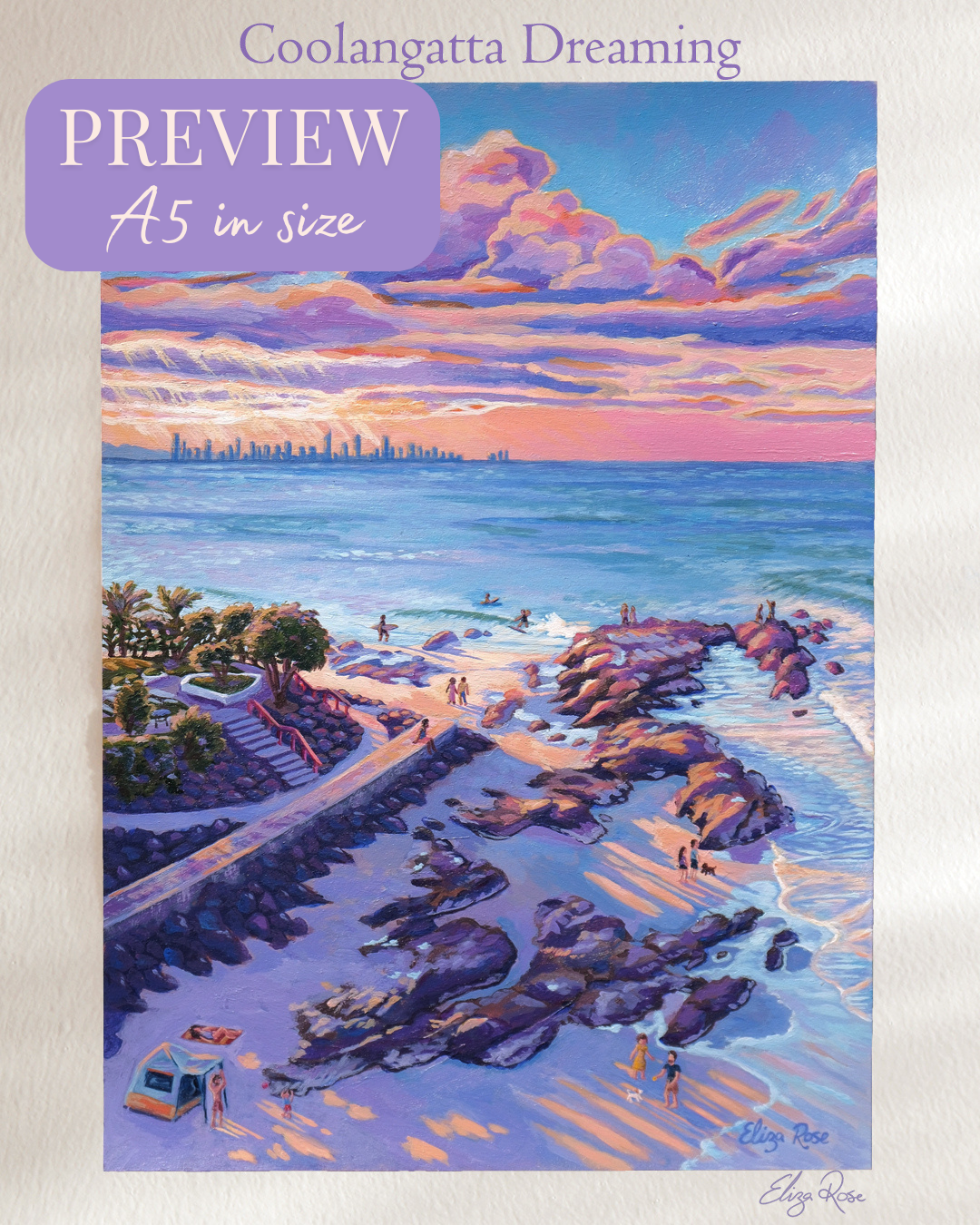 Coolangatta Dreaming || Original Acrylic Painting (A5)