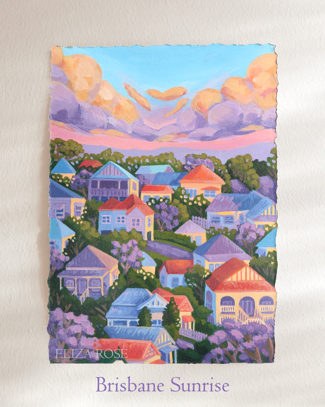 Brisbane Sunrise || Original Acrylic Painting