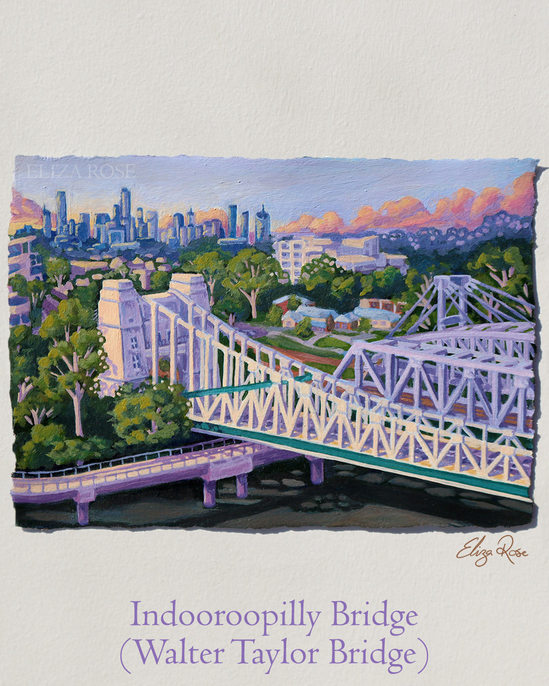 Indooroopilly Bridge (Walter Taylor Bridge) || Original Acrylic Painting