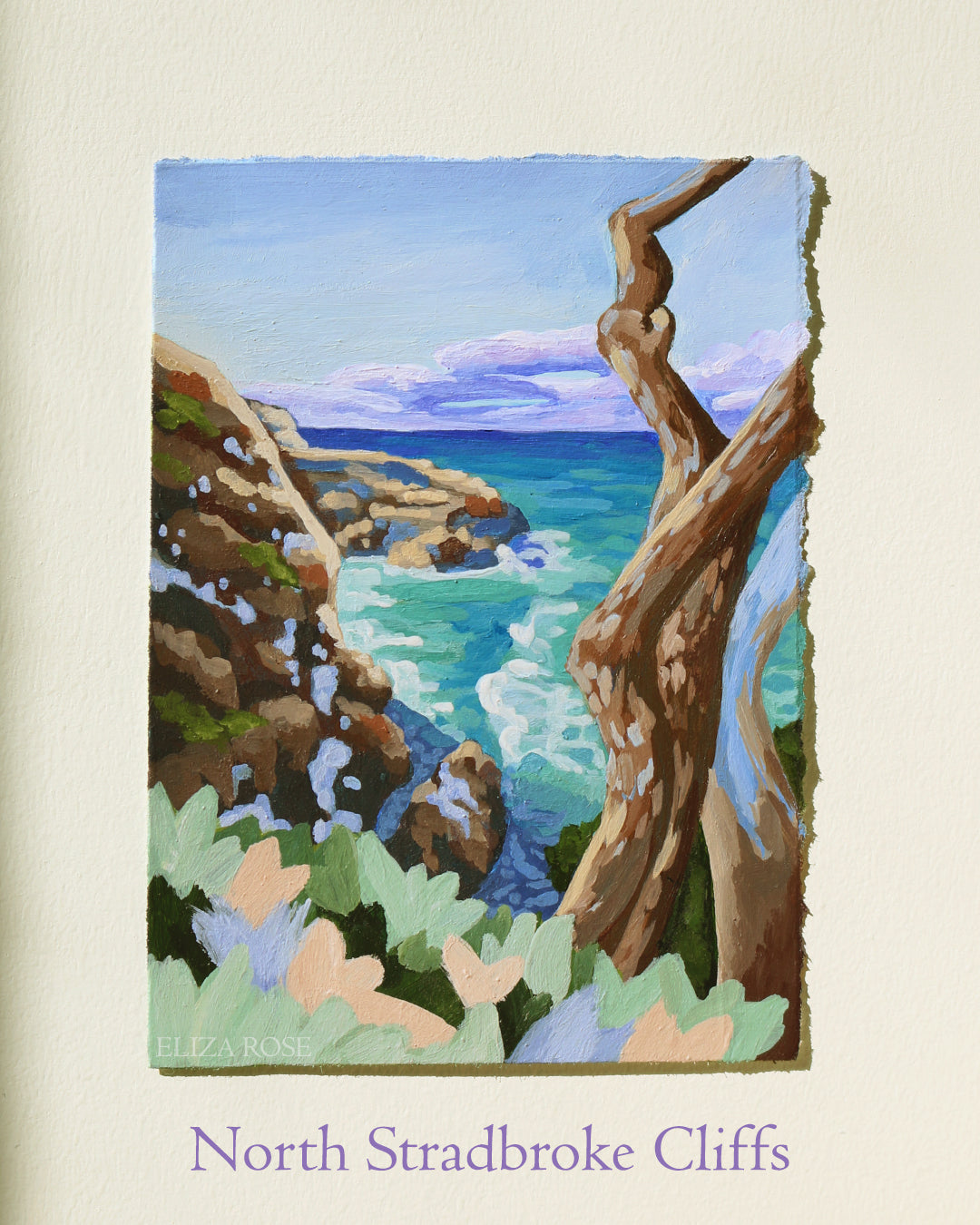 North Stradbroke Cliffs || Original Acrylic Painting