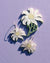 Flannel Flower Hoop Earrings