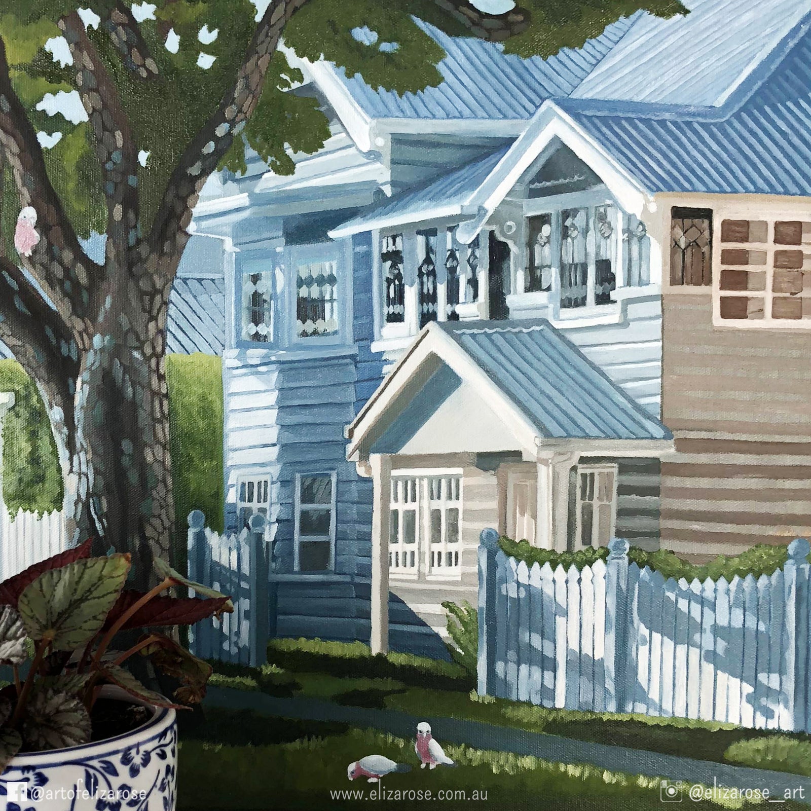 Wooloowin Weatherboard || Original Oil Painting